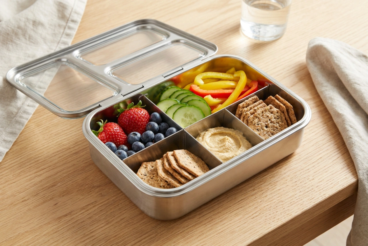 Jak pakować lunchbox z przegródkami dla dzieci bez przecieków
