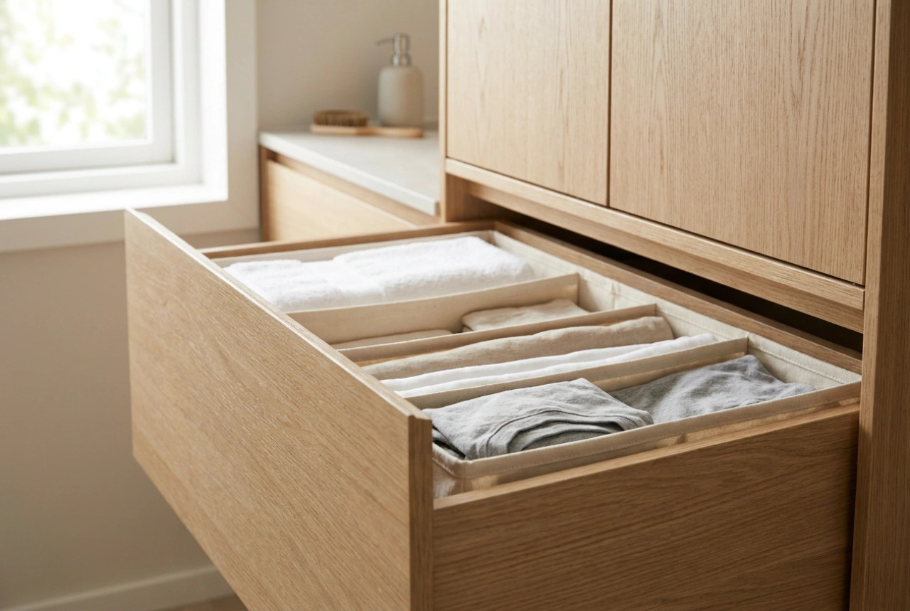 Kosz cargo na bieliznę i wygodna segregacja przed praniem