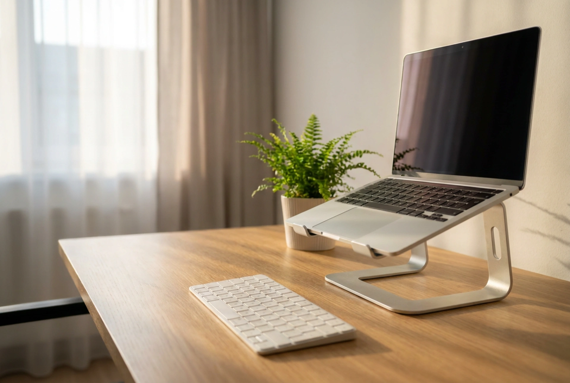 Jak ustawić podstawkę pod laptopa na biurku dla wygodnej pracy