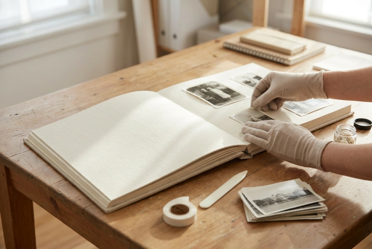 Jak bezpiecznie układać fotografie w albumie samoprzylepnym